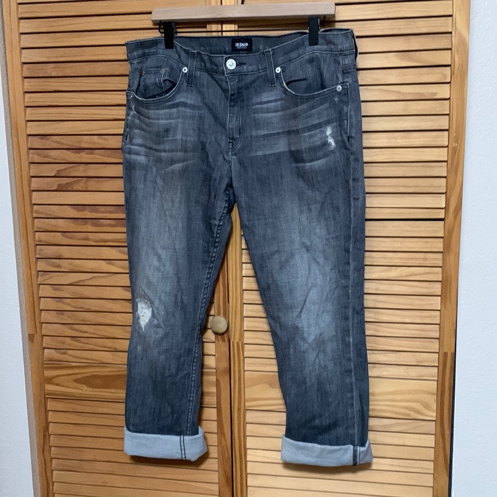 Hudson grey distressed jeans